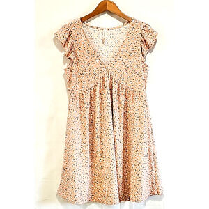 Emerald Size S Babydoll Eyelet Floral Dress Cottagecore Dainty Feminine NWOT